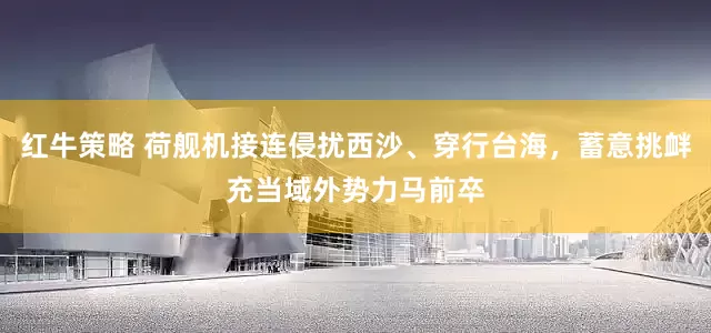 红牛策略 荷舰机接连侵扰西沙、穿行台海，蓄意挑衅充当域外势力马前卒
