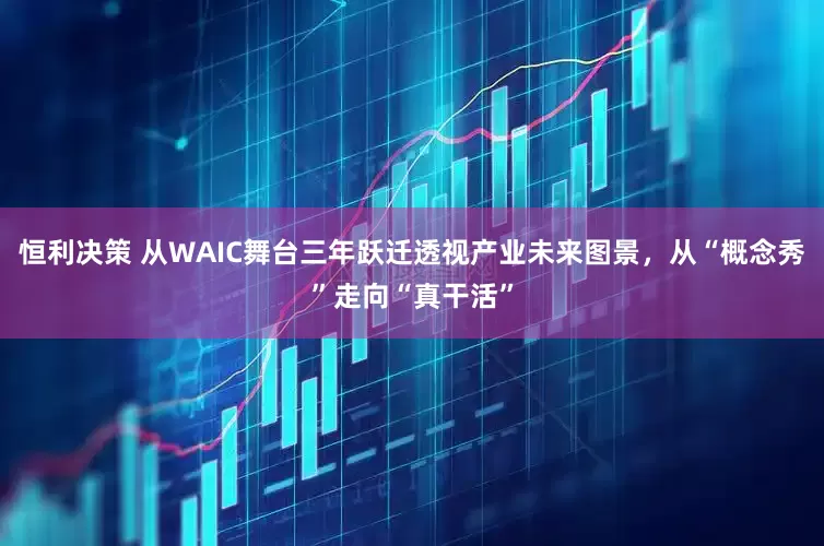 恒利决策 从WAIC舞台三年跃迁透视产业未来图景，从“概念秀”走向“真干活”